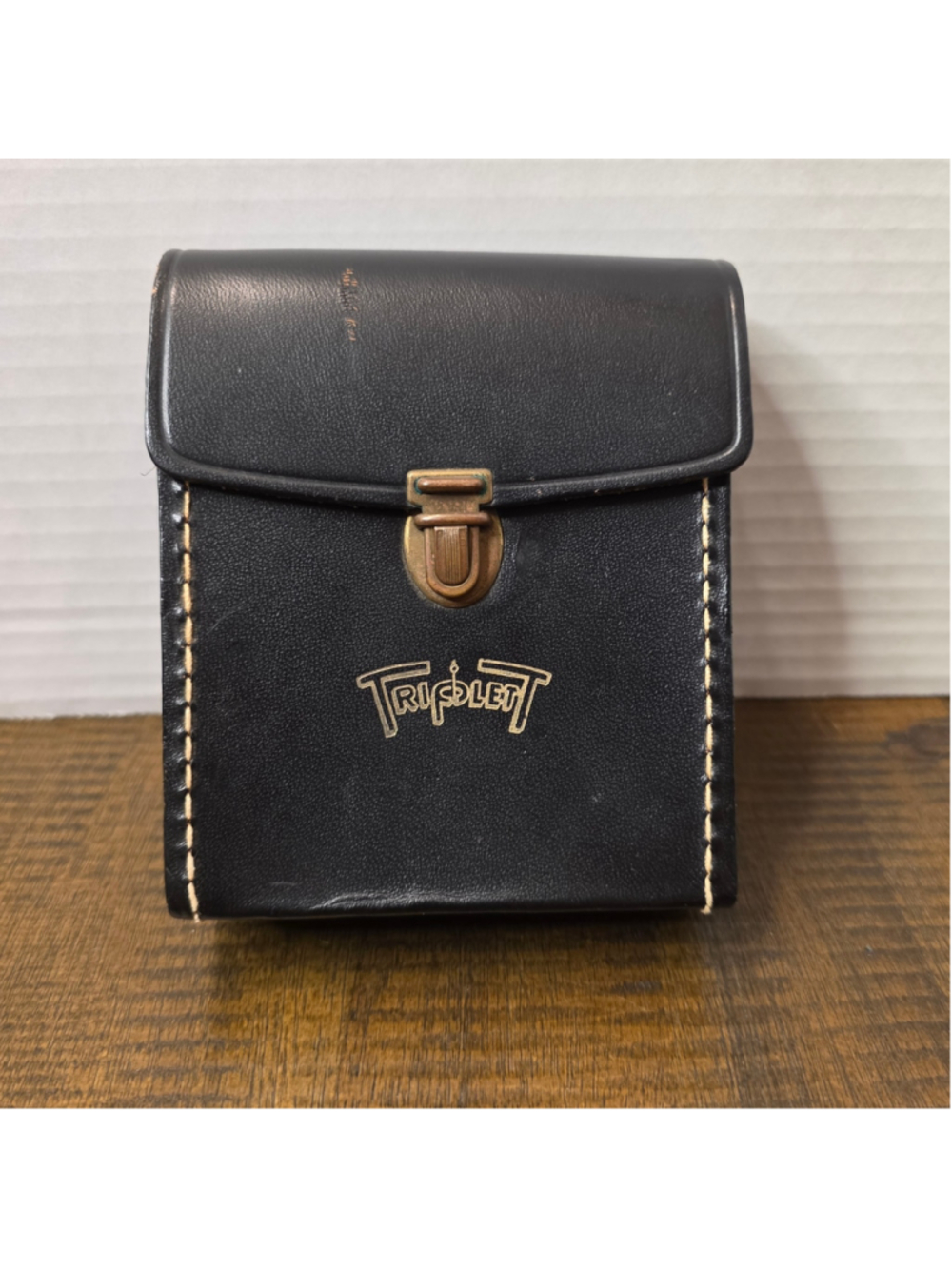 Vintage Triplett 310 Multimeter Black Leather Carrying Case ONLY VOM Flap Clasp
